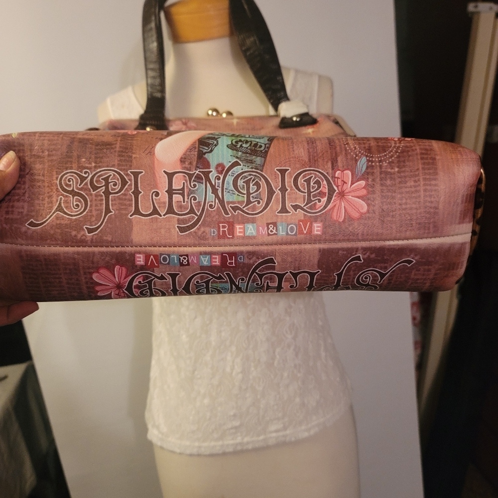 NICOLE LEE Tina Print Satchel Bag Gitana Vintage Print NEW. - Picture 8 of 10